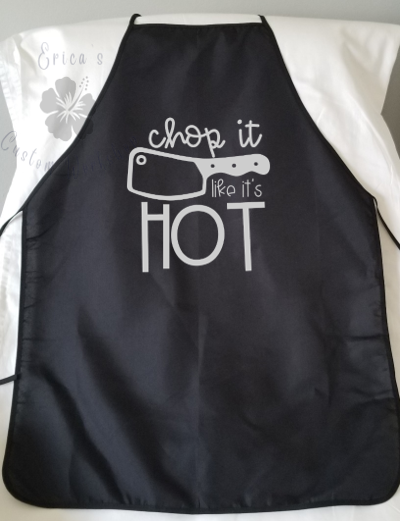 Black polyester apron