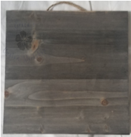 Greywashed wooden sign