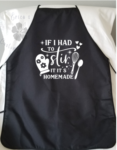 Black polyester apron