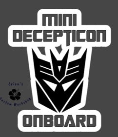 Mini Decepticon On Board Decal